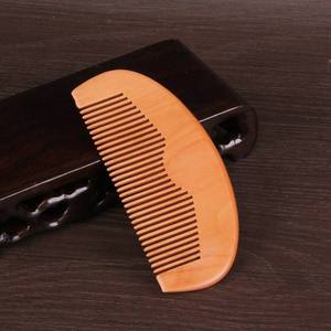 Peine para el cabello de madera más vendido, tamaño de bolsillo, de dientes anchos, desenredante, con palma arqueada, herramienta de peinado - Product Image 1