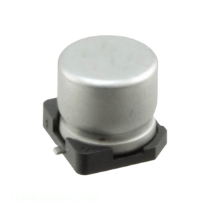 Condensador de Montaje Superficial de Canal del Fabricante, 33 uF, Aluminio, 33UF, 20%, 6.3V, SMD, UUP0J330MCL1GS - Product Image 1