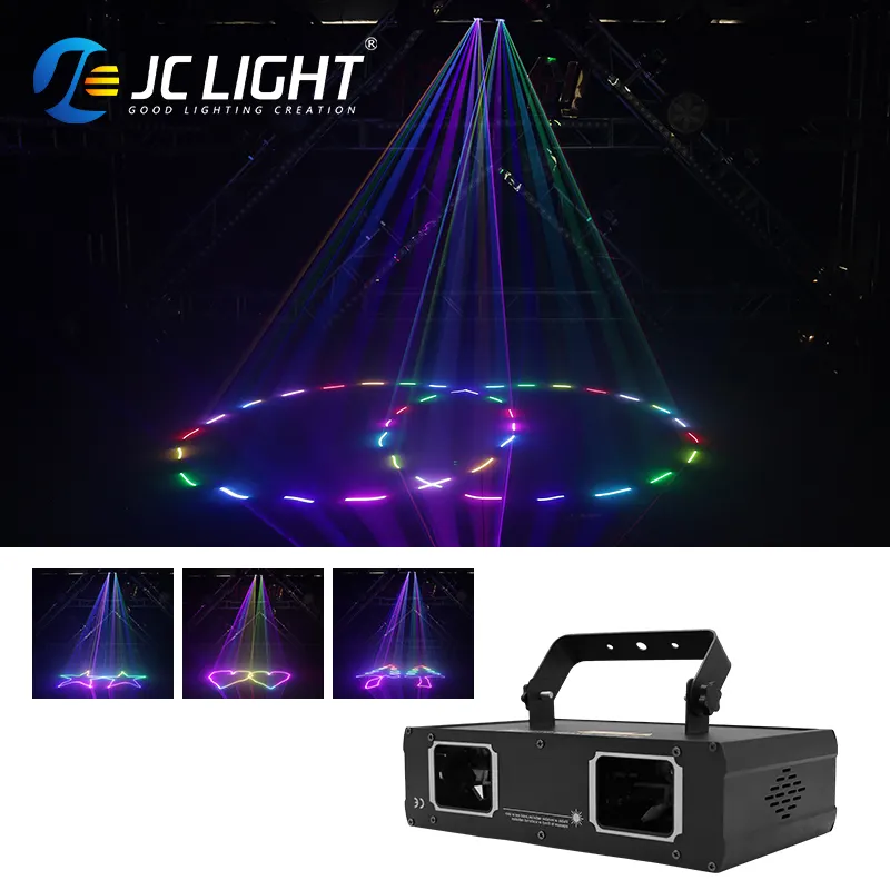 Dos ojos a todo color Dj Lasers rojo verde azul Color Mini Dj Laser Light Show para Dj Show Concert Party Ktv