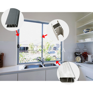 Hoàn thành sơn tĩnh điện 6063 T6 nhôm Cửa Sổ Khung cửa trượt kiến trúc nhôm ép đùn - Product Image 4