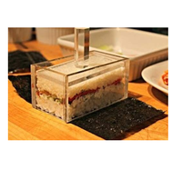 Boîte de rangement de presse musubi en acrylique unique, en plexiglas antiadhésif avec guide d'utilisation pour les débutants
