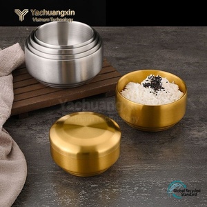 Tazón pequeño de acero inoxidable, tazón para kimchi plateado, resistente al calor, de doble capa y aislado. - Product Image 6