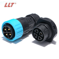 Connecteur de panneau étanche à verrouillage rapide LLT, prix usine, 4 broches, 35A, pour éclairage LED extérieur, connecteur de câble étanche