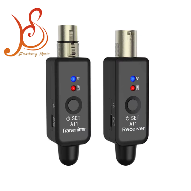 2.4GHz Wireless XLR Microphone System with Rechargeable - Professional UHF for Dynamic Mic, PA System, Studio Recording