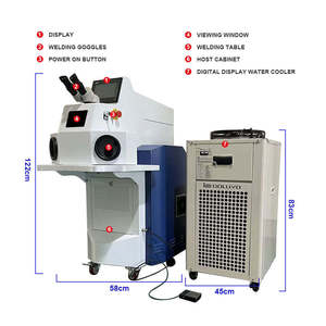 Soudeuse laser à points industrielle 150W 200W avec refroidisseur d'eau 60 Joules pour métaux, or, argent, bijoux, dotée d'un laser de marque YAG MAX - Product Image 3