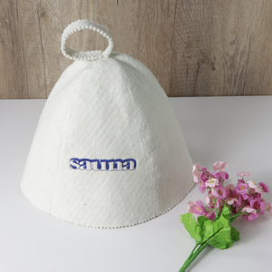 Pure Wool Eco-Friendly <b>Sauna</b> Hat With Customized Logo Embroidery Soft And Comfortable Washable Reusable <b>Sauna</b> Hat - Product Image 1