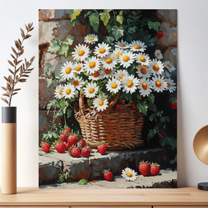 Kits de peinture par numéros CHENISTORY pour adultes, fleurs de marguerite, art mural moderne, peinture sur toile acrylique pour la décoration de la maison - Product Image 2