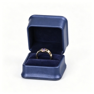 Elegant Private Label Leather Ring <b>Box</b> Factory Bulk Personalized <b>Wedding</b> Jewelry Packaging <b>Box</b> Wholesale for Global Jewelers - Product Image 5