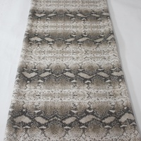 Tissu extensible brodé à imprimé animalier vintage, anti-boulochage, résistant à l'abrasion, respirant pour robes de mariée