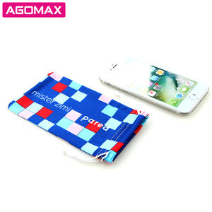 Anillo de microfibra suave impreso con logotipo personalizado, contenedor de regalo, cierre con cordón, Etiqueta Privada, marca OEM, Material Premium para - Product Image 2