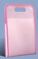 Bolsa organizadora de documentos A4 portátil sencilla al por mayor, carpeta de archivos extensible impermeable para estudiantes, material PP