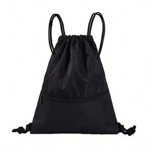 Sac à dos de sport imperméable avec logo personnalisé, sac à cordon unisexe durable avec ceinture à coussin d'air et poignée souple - Product Image 3