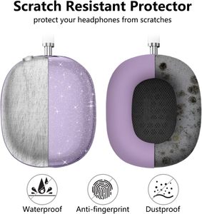 Funda Protectora Personalizada de 3 Piezas con Purpurina, de Silicona de Grado Alimenticio, Ecológica y Antiarañazos para <span class=keywords><strong>AirPods</strong></span> Max, Producto para el Hogar - Product Image 4