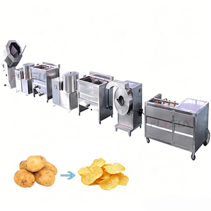 Ligne de production de chips de pommes de terre et de patates douces de qualité alimentaire pour la lavage, la découpe et la friteuse, destinée à la production en masse de chips croustillantes. - Product Image 1