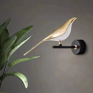 Lampe murale LED moderne et simple en aluminium, style luxe léger, motif oiseau pie, pour éclairage d'ambiance, idéale pour fond <span class=keywords><strong>TV</strong></span> et chevet. - Product Image 3
