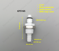 Connecteur de montage sur panneau de 5/16 po, raccord à disque en plastique anti-déversement de type vis