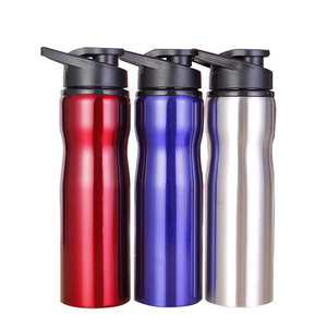 Botella de agua deportiva de 25 <span class=keywords><strong>oz</strong></span>, botella de agua de acero inoxidable de una sola capa con asa para ciclismo, Camping, Playa - Product Image 1