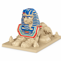 Blocs de construction Sphinx égyptien en micro-particules, jouet de puzzle DIY, modèle de bâtiments modernes en plastique ABS, pour les 14 ans et plus, ensembles en boîte colorée, unisexe