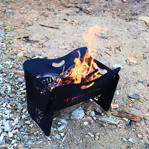 Outside Fire Pit Portable Flat Pack Metal <strong>Folding</strong> Camping <strong>Firepit</strong> - Product Image 3
