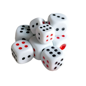 <b>Dice</b> <b>Set</b> White Hexahedron Durable For Chess And Card Entertainment 12-18 Pieces - Product Image 5