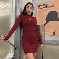 Robe longue à manches longues, moulante, sexy, mini, pour soirée et club, nouvelle collection automne 2025, vente en gros d'usine