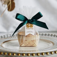 Paniers-cadeaux uniques et écologiques en copeaux de bois pour mariage et Saint-Valentin, mini paniers ovales multifonctionnels décoratifs pour le rangement