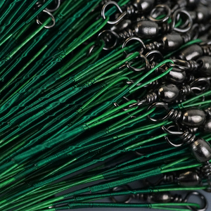 Filo Metallico Personalizzato Rosso Nero Argento Verde con Girella per Collegare Esche e Lenza da Pesca - Product Image 3