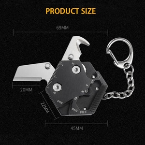 Benutzer definierte multifunktion ale <span class=keywords><strong>Mini</strong></span> EDC Schlüssel bund Werkzeug Schrauben dreher Bits Tragbare Gadgets Tactical Survival <span class=keywords><strong>Tools</strong></span> Taschen messer als Geschenk - Product Image 4