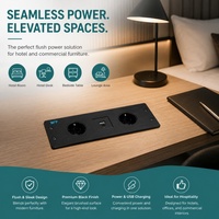 Toma de corriente de aluminio para muebles, escritorio de conferencias, toma de corriente oculta, toma de corriente empotrada, toma Usb tipo C