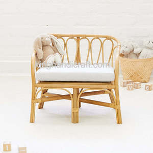 Silla de ratán hecha a mano para niños, silla de bebé tejida natural, muebles duraderos ecológicos para el hogar - Product Image 1