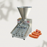 Mesin Pengisi Sosis Otomatis Komersial Laris Manis 750W 150-300kg/jam Bahan Stainless Steel 304