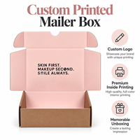Boîte d'expédition personnalisée en carton ondulé rose poudré avec impression de message intérieur et approvisionnement en gros pour les marques de beauté