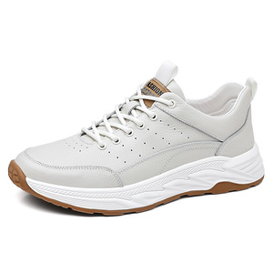 Zapatillas Deportivas para Hombre, Diseño Moderno, Parte Superior de Cuero de Grano Entero, Suela de Goma, Impermeables, Antideslizantes, Resistentes al Desgaste, Casuales - Product Image 1