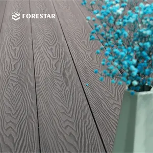 Hot Selling Recycled Plastic WPC Decking 3D Outdoor Wooden Flooring WPC Composite PVC Flooring Decking