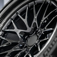 Nouvelles jantes en alliage forgé à deux pièces, profondes, 18-22 pouces, 5x114.3/120mm, compatibles avec S500/S550 pour voitures - Finition noire concave