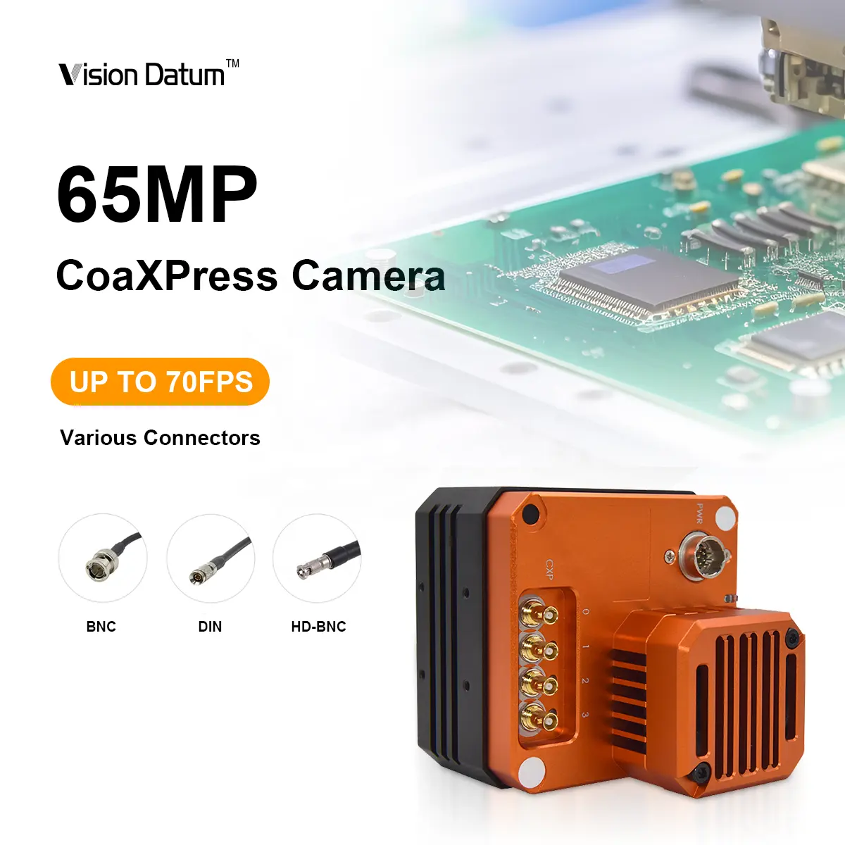 Chất lượng hình ảnh 65mp 70fps coaxpress Độ phân giải cao Máy tầm nhìn kiểm tra camera cho PCB kiểm tra