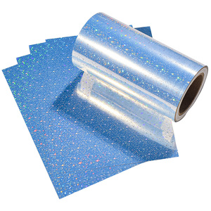 Papier autocollant en vinyle transparent A4 à motifs d'étoiles imperméable, autocollant holographique transparent arc-en-ciel - Product Image 2