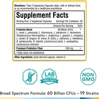 Capsules de probiotiques de bienvenue de marque privée 60 milliards d'UFC 20 souches Prébiotiques et probiotiques pour hommes et femmes Appareil digestif et immunitaire