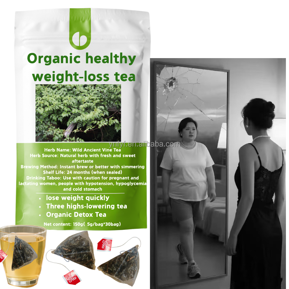 Organic Detox Tea for Weight Loss Natural Herbs Loose Leaf Flavor Handmade Tea Bags High Polyphenols High Vitamin Plant Extract