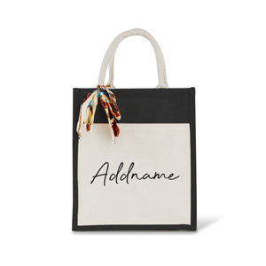 Vente en gros de sac fourre-tout en toile de coton robuste pour femmes fermeture à glissière en jute recyclée impression offset personnalisée mode élégante - Product Image 1