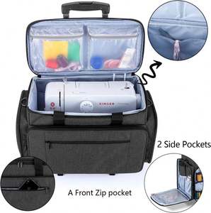 Échantillon gratuit sac de transport pour machine à coudre à roulettes sac fourre-tout pour machine à coudre à roulettes sac de transport avec roulettes pour la plupart des machines - Product Image 2