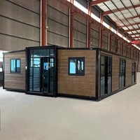 Maison conteneur préfabriquée de luxe moderne extensible 2, 3, 4, 5 chambres à vendre, résistante aux ouragans, prête à l'emploi, petite maison mobile, villa