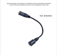 Microphone col de cygne femelle 3,5 mm pour récepteur-transmetteur sans fil, instrument, narrateur, enseignant, amplificateur de classe