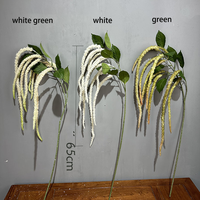 Mousse artificielle de haute qualité verdure suspendue feuillage vert blanc Amaranthus plantes pour mariage Vase Bouquet Arrangement de fleurs