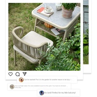 Ensemble de table de chaise en rotin de loisirs trois pièces pour balcon de cour extérieure ou lecture Table à thé créative combinaison de deux chaises