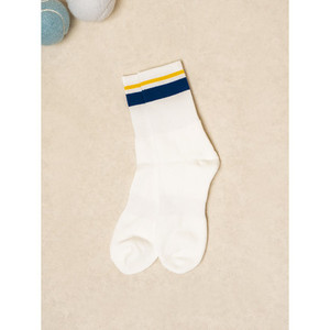 Calzini sportivi da uomo a collo lungo blu bianco rosso antiscivolo in Spandex materiale quotidiano per affari novità per uso invernale polsino inferiore - Product Image 1
