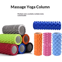 Rouleau de massage portable en mousse EVA haute densité antidérapante, personnalisable avec logo, bâton d'équilibre à dents de loup pour thérapie des tissus profonds et yoga