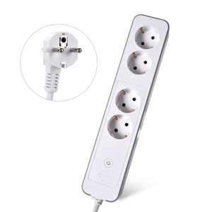 Regleta de Enchufes Inteligente WiFi para Hogar, de Cobre, con Cable de Extensión de 1.5m, 16A, 4 Tomas, Estándar Europeo, Control por Voz Remoto - Product Image 1