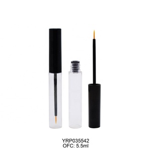 Flacon de sérum pour cils 5,5 ml, flacon d'eye-liner noir en gros, flacon de gel pour eye-liner rond vide 5,5 ml avec pinceau - Product Image 1