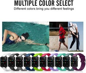 Montre connectée carrée IPS avec charge sans fil, contrôle d'accès NFC, moniteur de fréquence cardiaque, de tension artérielle, de sommeil et suivi sportif - Product Image 3